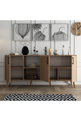 1626 EXXEN AHŞAP AYAKLI MODERN KONSOL