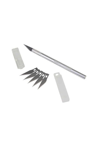 Bianyo. Kretuar Bıçağı. Metal Saplı. 5 Yedek Uçlu. Kretuar Seti.
