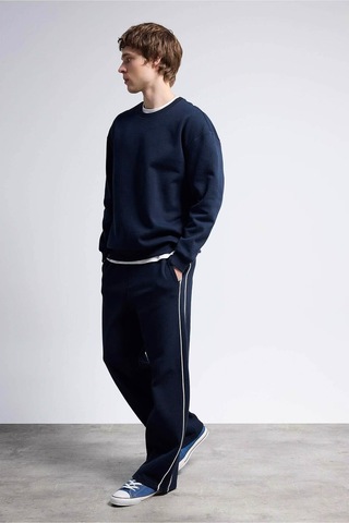 Defacto Boxy Fit Pike Sweatshirt E1519ax26spnv64 Lacivert-nv64