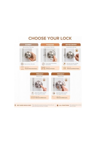 Bk2040ss-3 Yuvarlak Topuz Anahtarlı Giriş İşlevi 3 Topuzlu Çoklu Paket, Saten Paslanmaz Kaplama