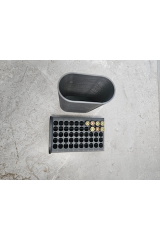 Mermi Saklama Kutusu 9x19 Mm 50'li Mühimmat Kapasiteli Gri