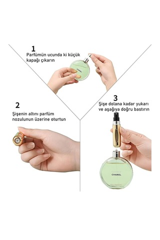 Taşınabilir Mini Parfüm Şişesi Atomizer Doldurulabilir