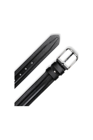 Mft Leather Hakiki Deri Erkek Kemer -tek Dikişli Manda - 4,5cm , Siyah 8571r Siyah