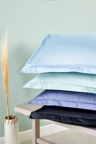 Linens Mix&Match Saten Volanlı Yastık Kılıfı Seti İndigo
