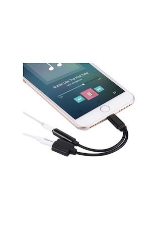 Ally Apple Uyumlu iPhone 13-12-11 -XS-8 -7 3.5 MM Kulaklık ve Şarj Dönüştürücü