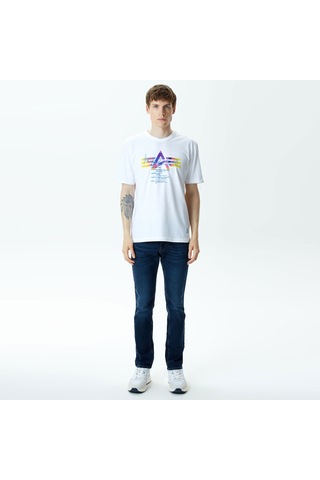 Alpha Industrıes Alpha Industries Alpha Gradient Erkek Beyaz T-shirt