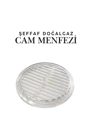 Doğalgaz Havalandırma Yuvarlak Mutfak Cam Menfezi Şeffaf 18cm Hava Akış Kanalı Güvenlik Gaz Kaçağı