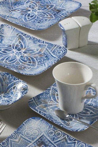 Güral Porselen Sipinoza 36 Parça Kahvaltı Seti 1006 Gbsspn36khr1006 - Mavi