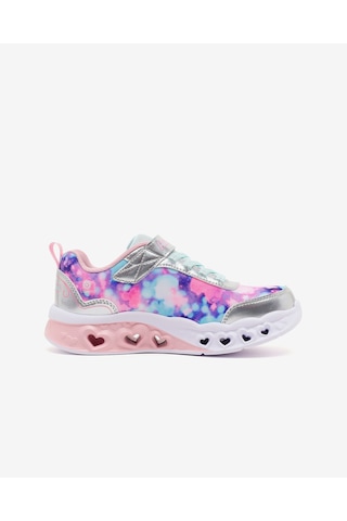 Skechers Flutter Heart Lıghts - Blurred Love Büyük Kız Çocuk Gri Işıklı Spor Ayakkabı 303255l Sllp
