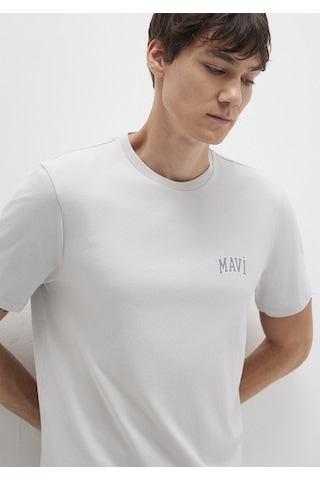 Mavi - Mavi Logo Baskılı Gri Tişört 0611714-70074 Gri