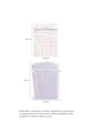 Porsima 2li Çamaşır Yıkama Filesi Fermuarlı Bölmeli Yıkama Filesi Renkli