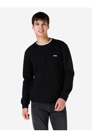 Colins Siyah Erkek Tshirt U.kol Siyah