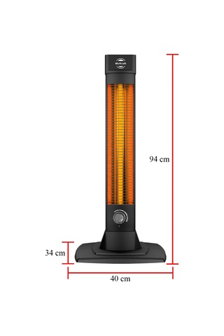 Mirkraft 3452 - 2500 Watt Karbon İnfrared Dikey Elektrikli Isıtıcı Soba- 4 Isı Ayarı