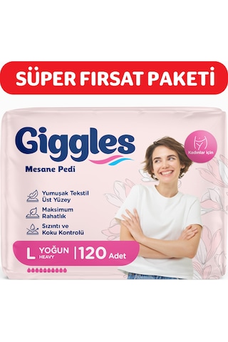 Giggles Kadın Mesane Pedi Large Yoğun 120 Adet L