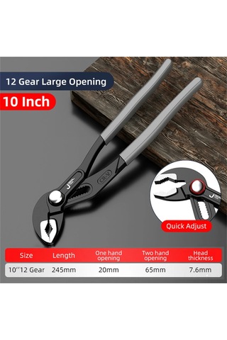 Jeemson 8" Evsel Çelik Hızlı Ayar Kanatlı Anahtar - Evsel Su Boruları, Tornailleri Ve Pipelar İçin Ev/iş Yeri El Aracı