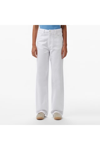 Nautica Kadın Beyaz Straight Fit Pantolon Düz 55p710t Beyaz