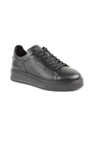 Libero L5770 Hakiki Deri Ultra Hafif Kalın Eva Taban Bağcıklı Erkek Sneaker Günlük Ayakkabı Siyah