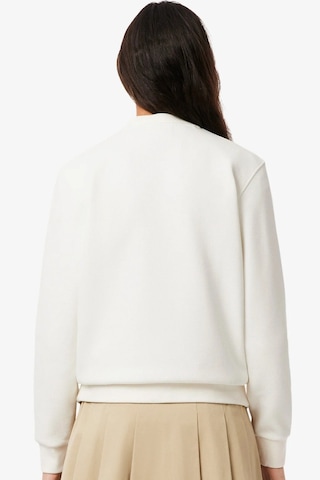 Lacoste Women's Relaxed Fit Crew Neck Cotton Sweatshirt Kadın Rahat Kesim Sweatshirt Beyaz Beyaz