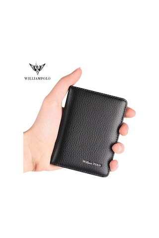 William Polo Italyan Malı Hakiki Deri Kısa Erkek Cüzdan Kartlık