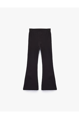 Koton Beli Lastikli Basic İspanyol Paça Pantolon Siyah 6wkg40112ak Siyah