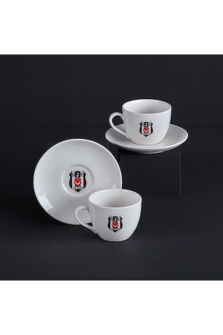 Neva N3426 Beşiktaş Lisanslı Arma Logo 2'li Çay Fincan Takımı