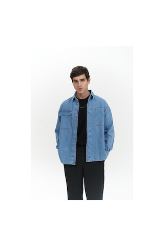 Mai Collection Mai Studios Co. Ethan Mavi Unisex Jean Gömlek Mavi