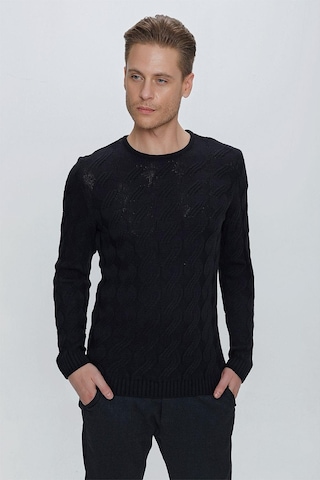 Efor Tr 856 Slim Fit Lacivert Klasik Triko Lacivert