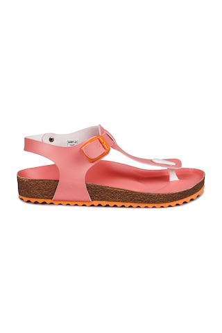 Jump 50006 Somon Pembe Parmak Arası Sandalet Yazlık Kadın Sandalet 50006-(575067794)