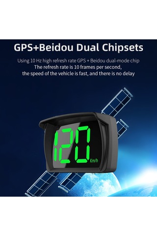 Shineyee Araçlar İçin Gps Hız Göstergeli Geniş Ekranlı Hud Dijital Hızmetre Tak Çalıştır