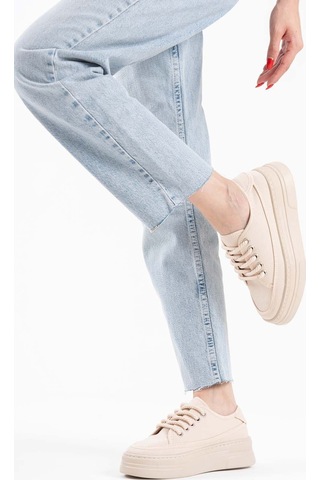 Glown Kadın Bej Keten Spor Ayakkabı Muhtelif