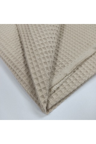 Waffle Pike Bornozluk Kumaş 100% Pamuk W-05 Bej