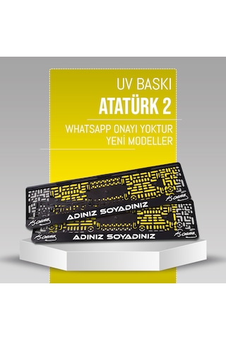 Atatürk 2 Plakalık, 2 Adet Premium Uv Baskı, Plakalıkhane