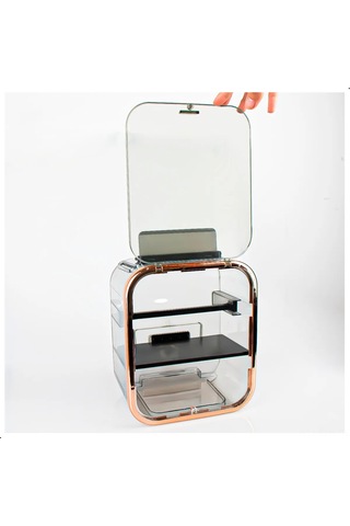 Xindoker Duvar Tipi Sabitlenebilir Pet+pp Hijyenik Mendil Kutusu - Gri Renkli Ev Kullanıma Uygun 21x15x25cm Depolama Kutusu Gri