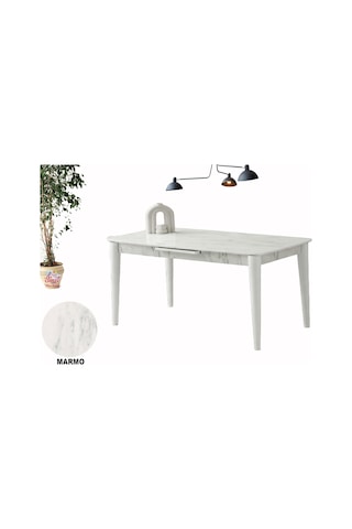 60x100 Ortadan Açılır Mdf Mutfak,salon,yemek Odası Masası Beyaz - Gri