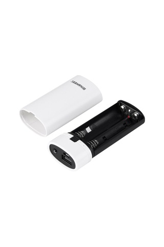 Haweel Dıy 2x 18650 Dahil Değil 5600mah Güç Bankası Kabuk Kutusu, Usb Çıkışlı Ve Göstergeli Beyaz