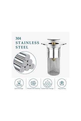 Timnamy Drenaj Filtresi, Açılır Lavabo Tahliye Süzgeci, Paslanmaz Çelik Zemin Tahliye Filtresi