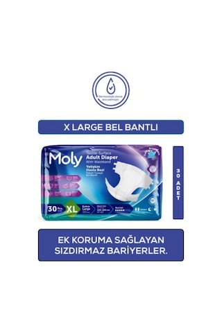 Moly Hasta Bezi Belbantlı XL 30'Lu