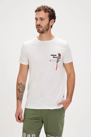 Bad Bear Macaw T-shırt Beyaz Erkek Tshirt Siyah