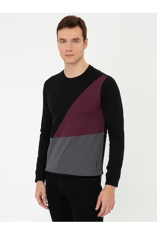 Siyah Slim Fit Sweatshirt