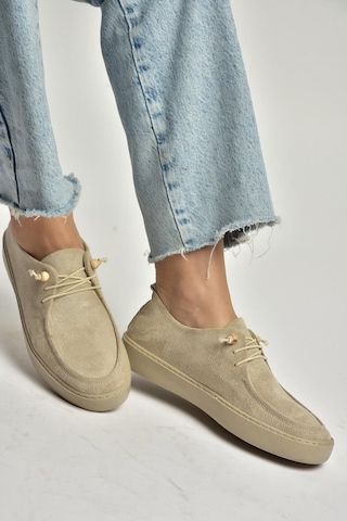 Fox Shoes Y602170902 Bej Süet Bağcıklı Casual Ayakkabı Bej