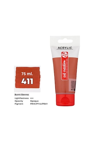 Talens Art Creation Akrilik Boya 75 Ml Burnt Sienna 411 0