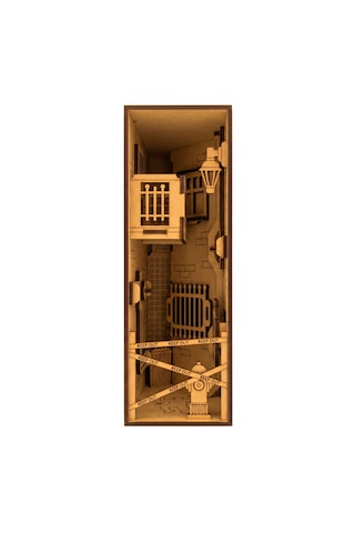 Crime Scene Diorama Book Nook Ahşap Maket Seti Dıy Miniatür Suç Mahalli Peri Led'li Kitaplık Dekoru