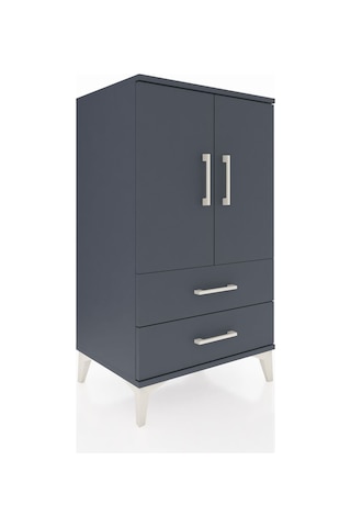 Hyperion Komodin 2 Raflı 2 Çekmeceli 2 Kapaklı 60x44x106 Antr... Antrasit