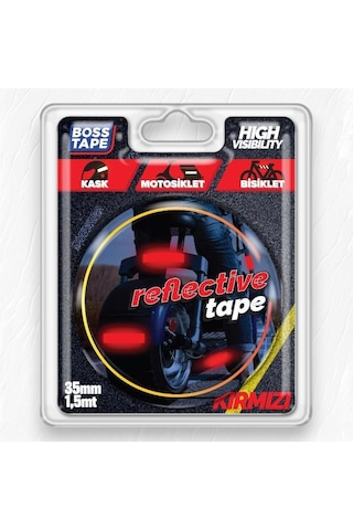 Boss Tape Reflektif Petekli Kedi Gözü Bant 35mm-1,5mt Kırmızı