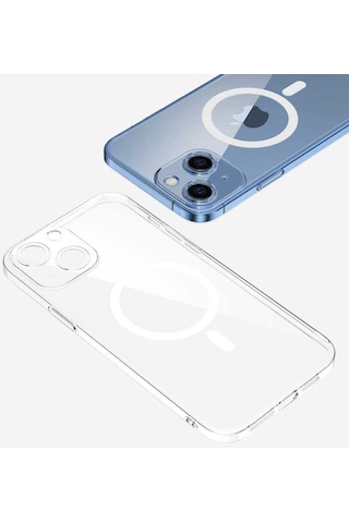 Apple Uyumlu iPhone 13 Kılıf Kamera Korumalı Magsafe Sert Pc Zore Porto Kapak