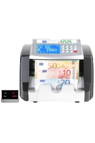 Plus Silver Pro Mix Karışık Para Sayma Makinesi Ve Sahte Yakalama - Tl Ve Euro Karışık - Usd Adet Sayım - Müşteri Ekranı