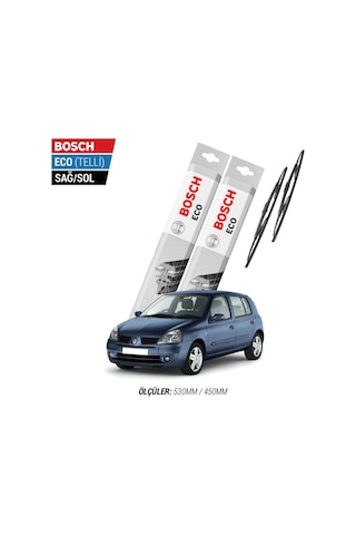 Renault Clio 2 Silecek Takımı 1998-2005 Bosch Eco