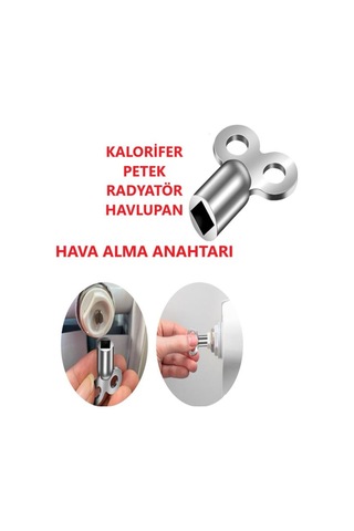 Anahtar Petek Radyatör Hava Alma Anahtarı Havlupan Purjör Kalorifer Tamir Aparatı