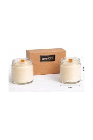 Sandalağacı Kokulu Dekoratif Ahşap Fitil, 200 Ml Hediyelik Set 2.8 L