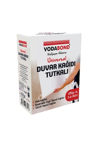 Vodabond Universal Tekstil-vinil Duvar Kağıdı Tutkalı Şeffaf Toz - 250 Gr.
